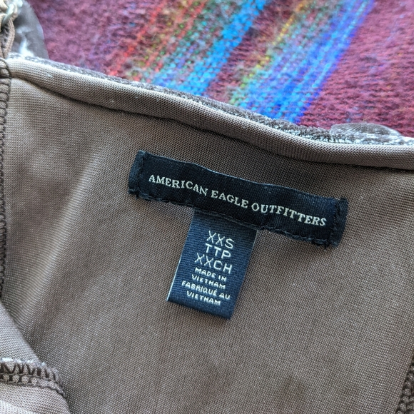 American Eagle Velvet Off Shoulder Dress - Picture 3 of 5